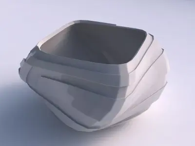 Bowl helix with sharp ribbons 3D print model