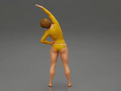 Girl Doing Gymnastics In The Morning 3D print model