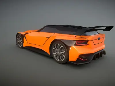Subaru Viziv GT Low-poly 3D model