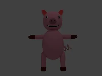 Cartoon Pig 3D model get