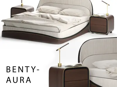 Bed wood 3D model