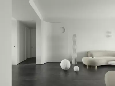 Modern living room dining room interior scenes 540 3D model