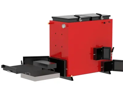 solid fuel boiler 3D model 3D model