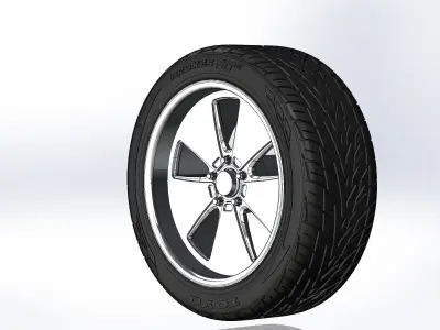 Custom wheels US Mags Whittier for your scale model 3D print model