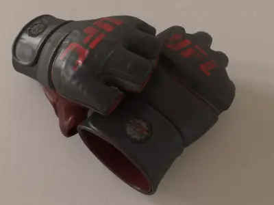 MMA Gloves Low-poly 3D model