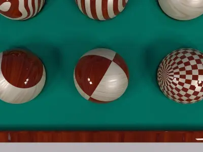 Wooden marbles  play ball  hobby  Low-poly 3D model