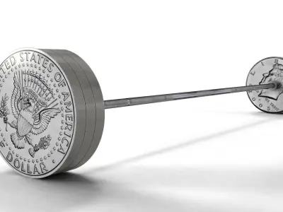 Dollar burbell 3D model