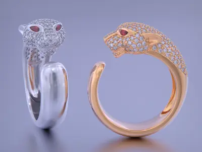 Panther Ring 3D print model