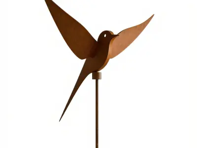 Stylized Bird Sculpture Model Pack for Ornamental Displays Low-poly 3D model
