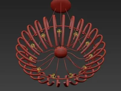 Ariadna chandelier - modern glass pendant light 3D model