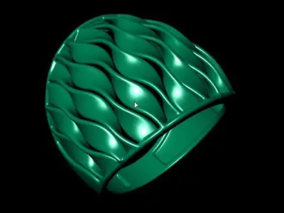 twisted surface flat 3D print model
