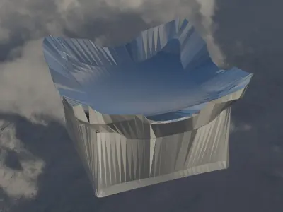 Silver Futuristic Cubic Autel 3D model