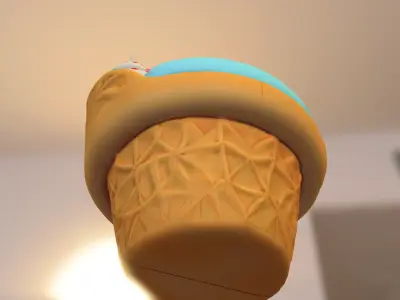 Ice Cream Chair kids Low-poly 3D model