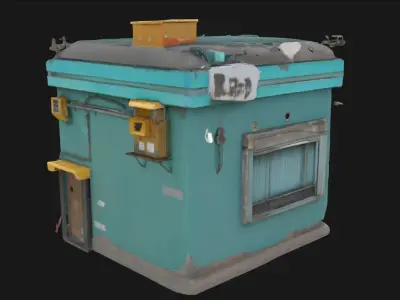 Tech Shack  Makeshift Technology Hub with a Futuristic Edge 3D model