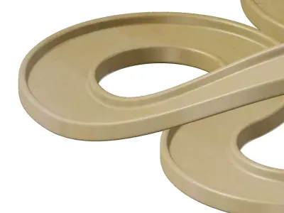 Wooden Premium Automotive Track Toy 3D model