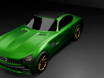 Mercedes AMG GTs Low-poly 3D model