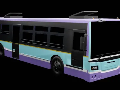 3D BUS MODEL  Low-poly 3D model
