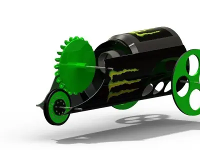 Micro Steam Car 3D model