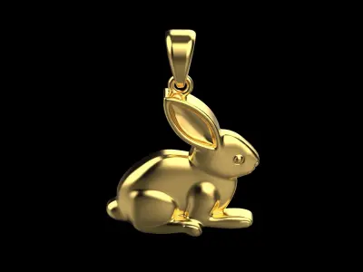 Rabbit Pendant Version 1 N61 3D print model
