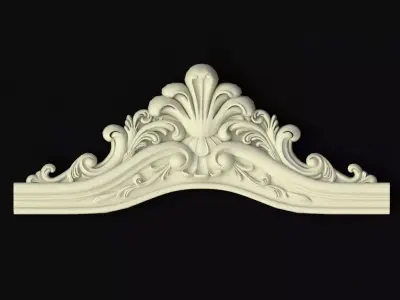 Central decor ornament for furniture 3D model 601