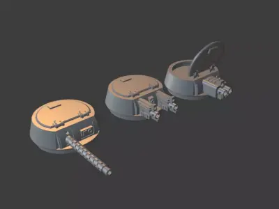 Grimdark Mini Turrets Free 3D print model