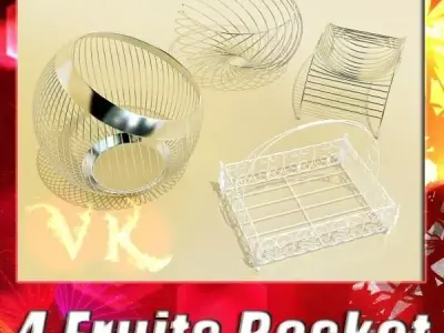 Metal Basket Collection 3D model