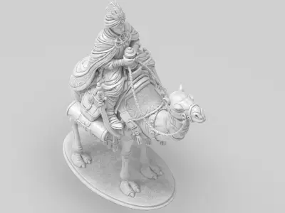 Nativity Three Wise Men Balthazar Camel 3D print model