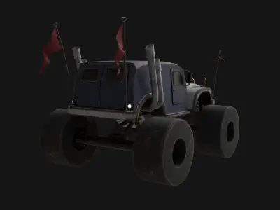 Grave Digger - Low Poly 3D Car Model Low-poly 3D model