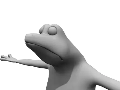 frog cartoon 3d model 3D model