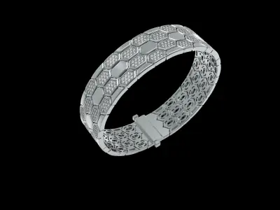 Snake Serpenti Skin Flexible Bracelet 3D print model
