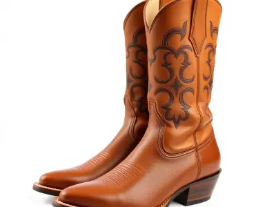 Vintage Western Boots model pack Low-poly 3D model