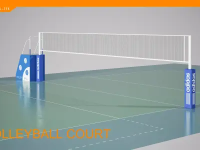 volleyball court 3D model