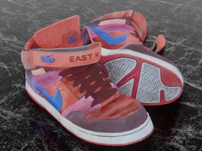 NIKE EAST K 3D SHOES Low-poly 3D model