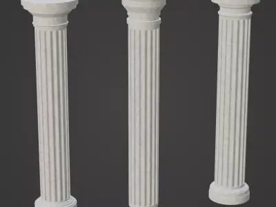 Greek and Roman Columns Low-poly 3D model