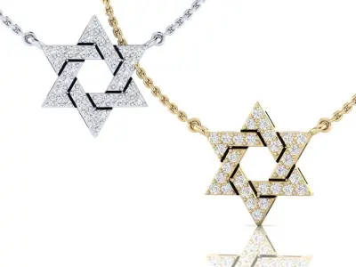 Star Pendant diamond 3D print stl  3D print model