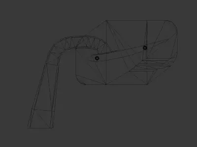 Swan Neck Wing Low-poly 3D model