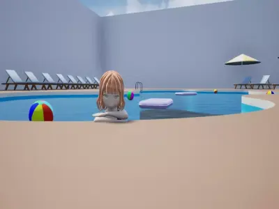 Anime Character Tatsuki Swimsuit Low-poly 3D model