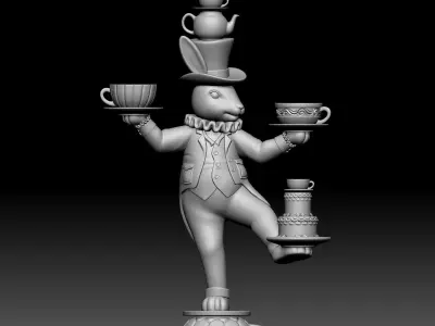 Rabbit - disney - deco - 010 3D print model