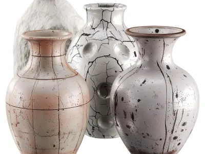 Vase decor Low-poly 3D model 21
