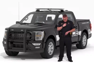 Country Police 4K 3D model