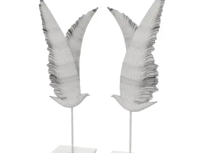 Wings sculpture 3D model