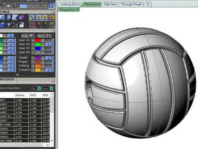 Valleyball pendant 3D print model 3D print model