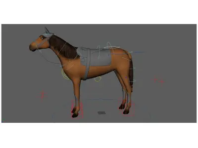 Horse Low poly Character Low-poly 3D model