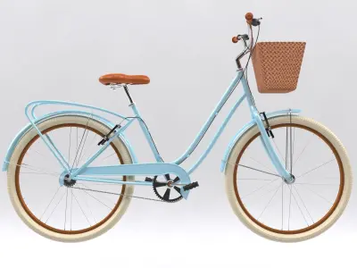 Womens Cruiser Blue Bike 3D model