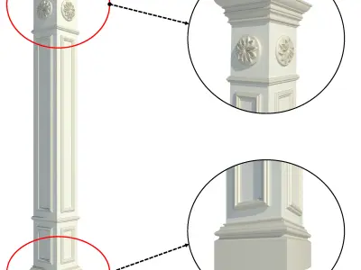 Classic Column Revit Family Pack 22 Models Parametric 3D model