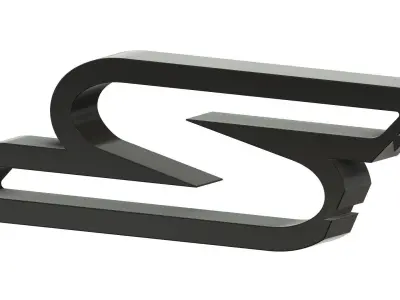 Dodge SRT Big Logo Two Version With Led 3D print model