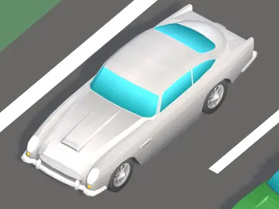 Low Poly Sports Car Pack Low-poly 3D model