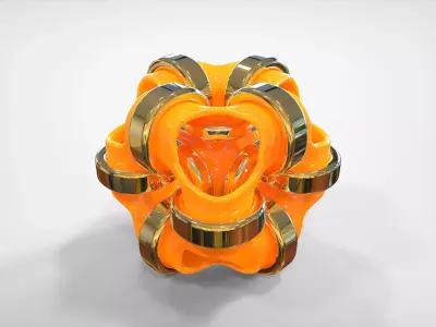 Geometric Sculpture Low-poly 3D model
