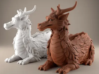Dragon Planter STL  Pot Urn Holder for Decoration 3D print model