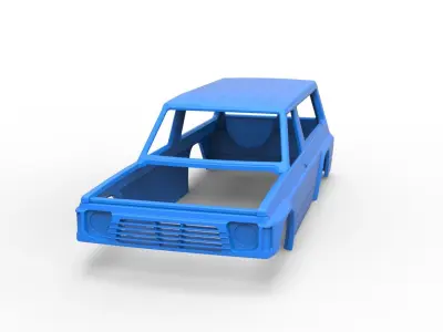 Shell of Uphill Sand Racing Dragster Version 3 Scale 1 to 25 3D print model